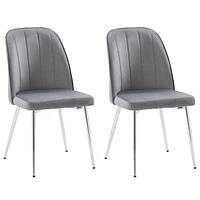 Chaise d'appoint touffetée en velours Nash
