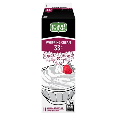 Island Farms by Natrel 33% Whipping Cream, 1 L