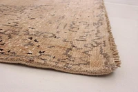ECARPETGALLERY 5'4" x 7'3" Transitional Finest Oushak Hand-knotted Area Rug for Living Room, Dining Room and Bedroom in Ivory