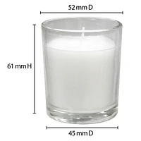 Mainstays Unscented Glass Filled Votives Candles, Pack of 12