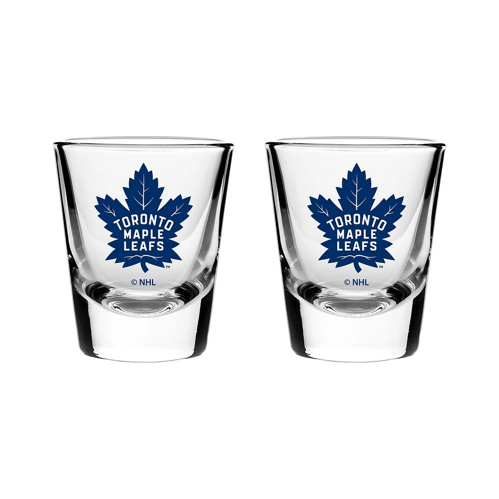 2 VERRE À SHOT SOUS LICENCE OFFICIELLE LNH TORONTO MAPLE LEAFS