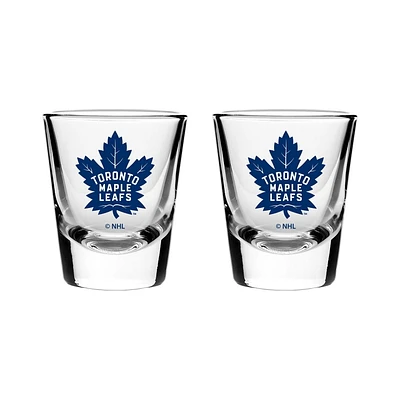 2 VERRE À SHOT SOUS LICENCE OFFICIELLE LNH TORONTO MAPLE LEAFS