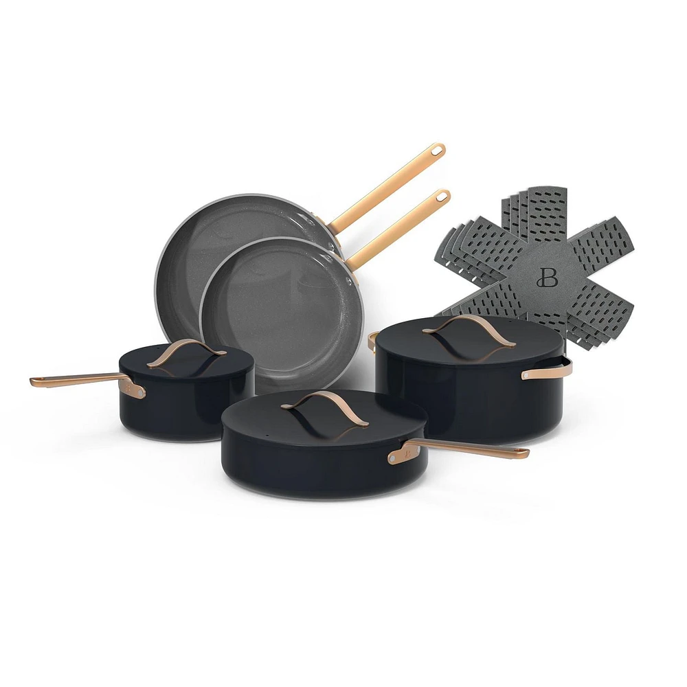 Beautiful 12pc Ceramic Non-Stick Cookware Set by Drew Barrymore, Cookware Set