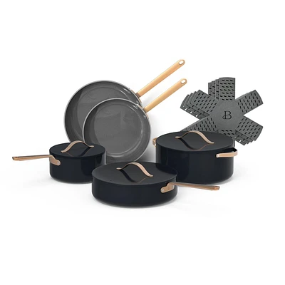 Beautiful 12pc Ceramic Non-Stick Cookware Set by Drew Barrymore, Cookware Set