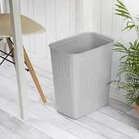 Sterilite 22L Weave Wastebasket- Grey, 22L