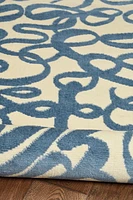 Capri Sasha Cream & Blue 6' 5" x 9' 3" Area Rug