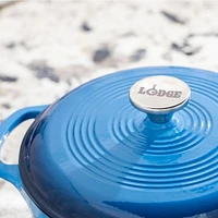 Lodge Enamel Dutch Oven, Blue - 4.5 quart.