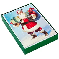 Boîte de 18 cartes de Noël Connections de Hallmark (Père Noël classique et cadeaux)