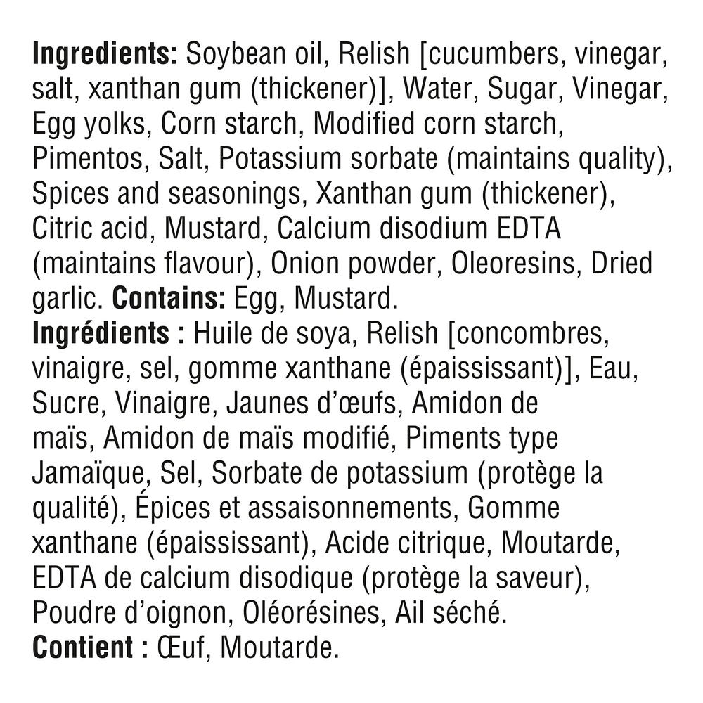 Tartinade pour sandwich Kraft 475ml