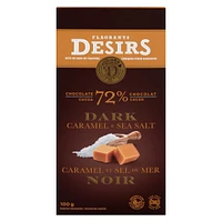 Flagrants Désirs Dark Chocolate bar (72% Cocoa) with Caramel And Sea Salt
