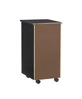 Craydon Six-Drawer Rolling Storage Cart, Black