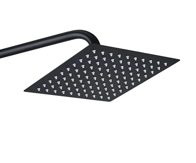 DROP Bath and Kitchen 16" x 16" Square Rainfall Shower Head  in Black Color - DR091039