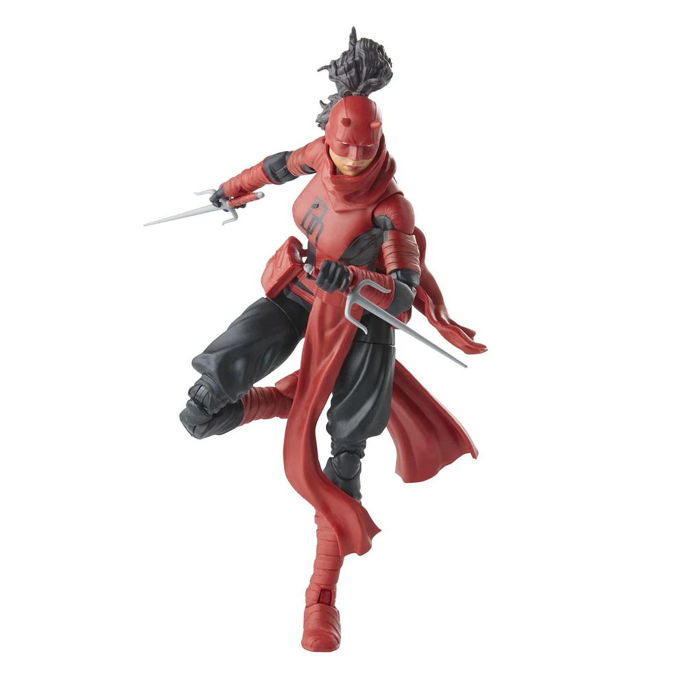 Hasbro Marvel Legends Series Elektra Natchios Daredevil, Collectible 6 Inch Action Figures, 2 Accessories