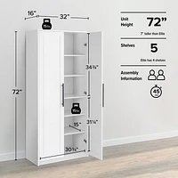Prepac Elite Premium White Storage Cabinet