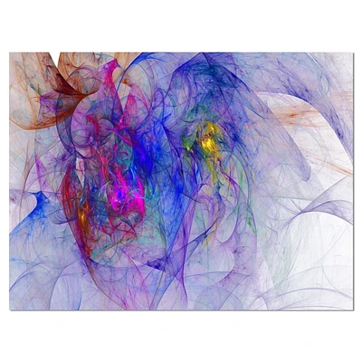 Designart Blue Mystic Psychedelic Texture Canvas Wall Art