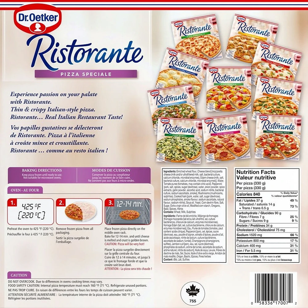 Dr. Oetker Ristorante Pizza Speciale, 330 g
