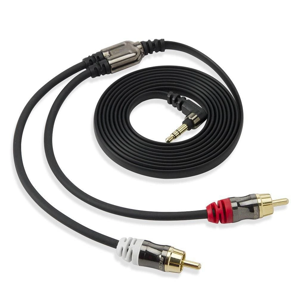 SCOSCHE AFRCA6 Auxconnect 3.5mm to Stereo RCA Audio Cable 6-foot in Black