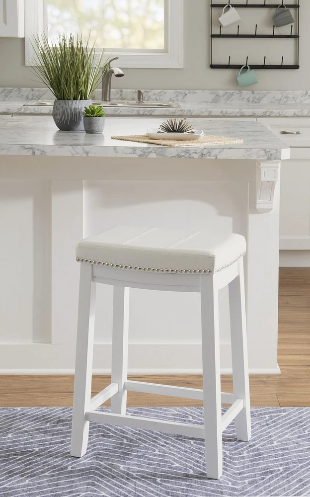 Warren White Counter Stool