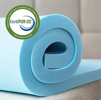 Zinus Spa Sensations 2 Inch Cooling Gel Memory Foam Mattress Topper, Twin, Full, Queen, King