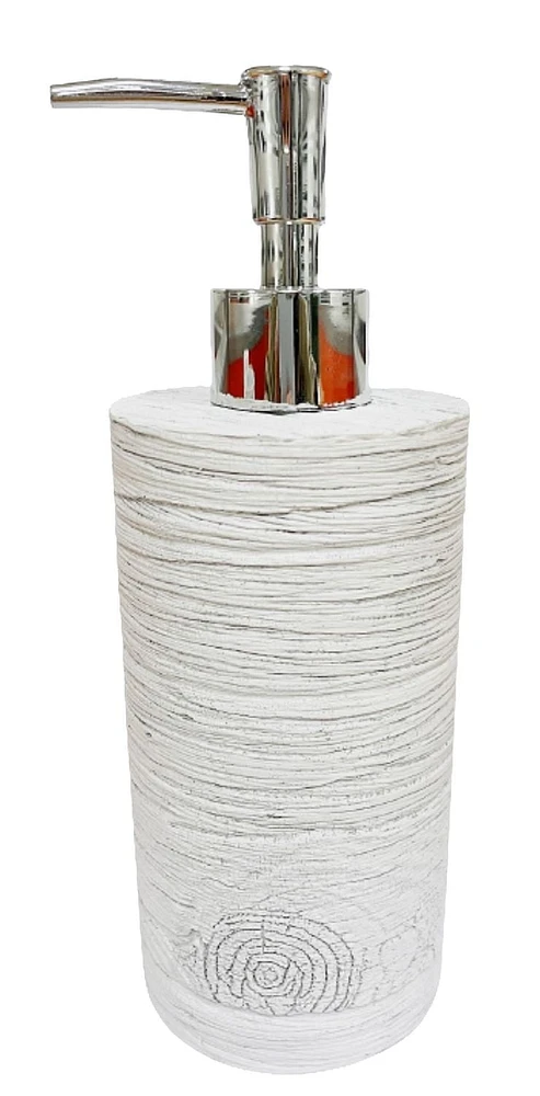 POMPE À LOTION EN BOIS BLANC HOME TRENDS