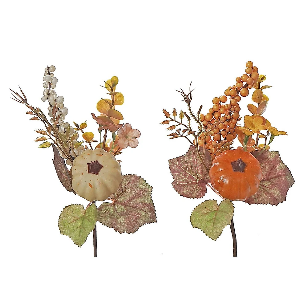 Pique-Citrouille Et Feuilles - Lot De 6