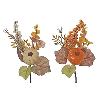 Pique-Citrouille Et Feuilles - Lot De 6