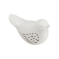 HOMETRENDS CERAMIC BIRD WITH B/O LIGHT, 8"L × 3.8"W × 5.8"H
