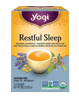 Yogi Teas - Restful Sleep Herbal Tea, Caffeine-Free Herbal Tea Bags - 16 Count