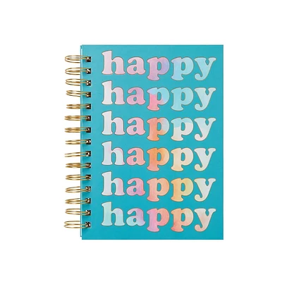 C.R. Gibson "Happy" Twin Wire Notebook/Journal, Happy Notebook