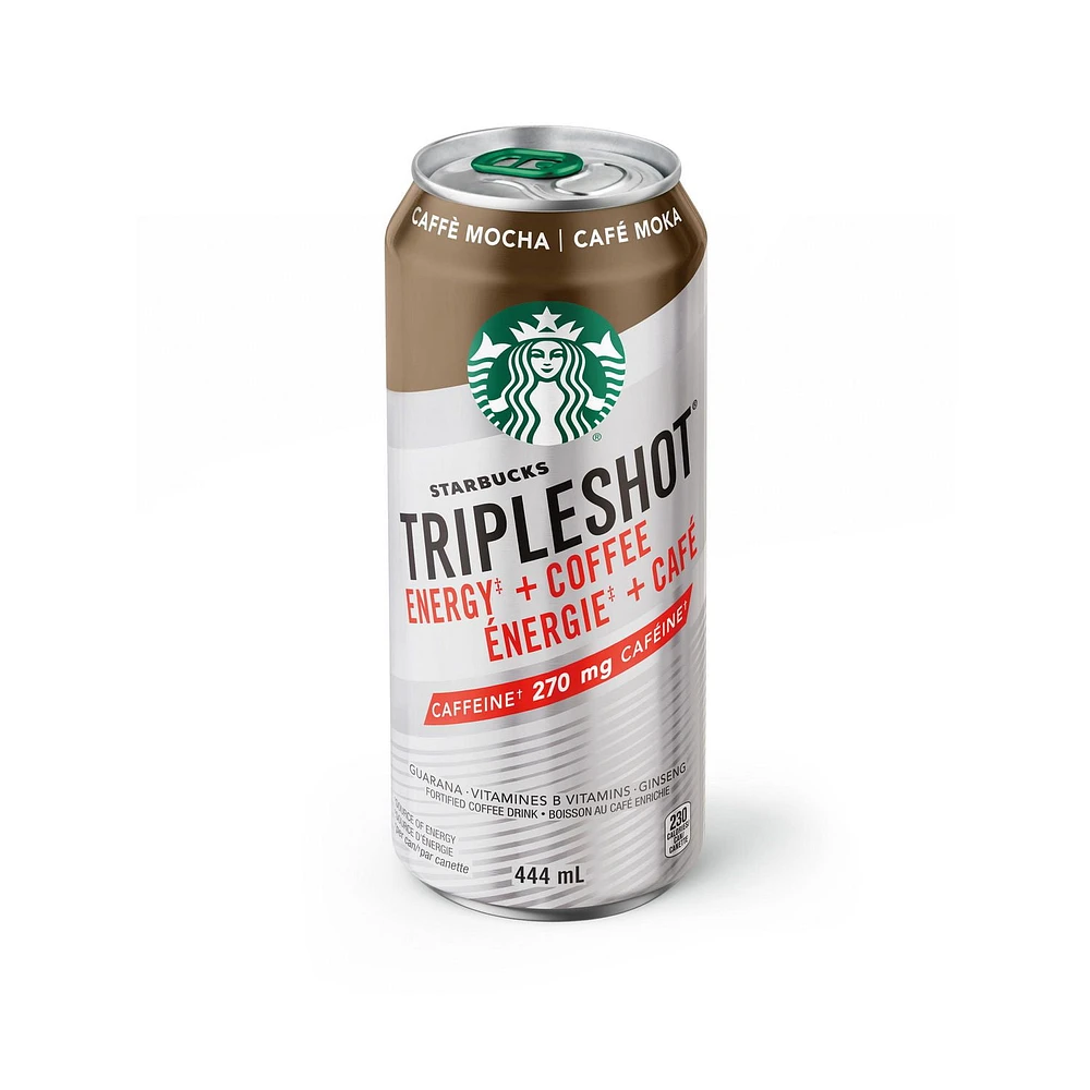 Starbucks Triple Shot Cafe Mocha Coffee Drink, 444mL Can, 444mL