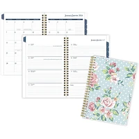 Petit Agenda Hebdomadaire/Mensuel 2024 Cyo Cambridge, Points Floraux Rétro