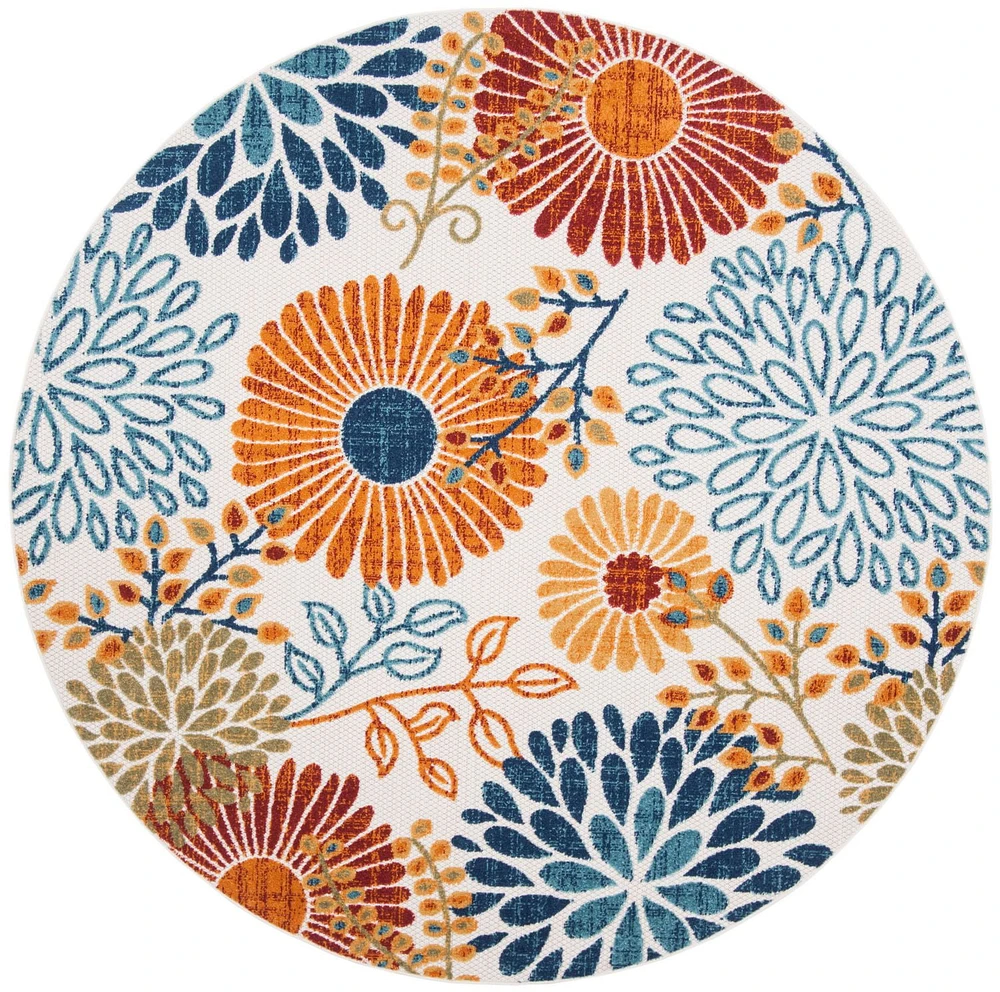 SAFAVIEH Cabana Garnet Tapis Floral Extérieur