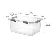 Sterilite Boîte de Rangement avec Couvercle à Charnière 56.8L 58L