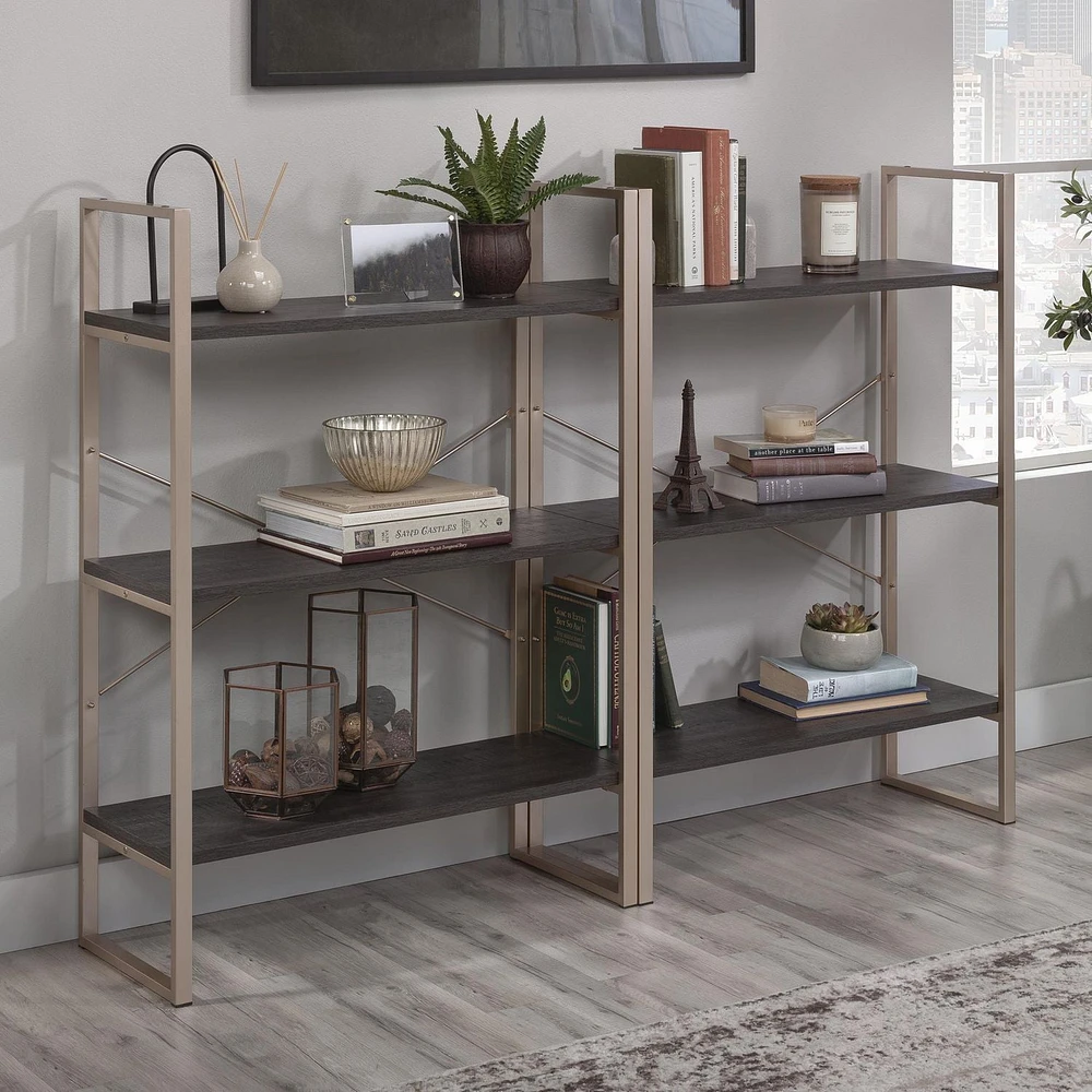 Sauder Walter Heights Bookcase, Blade Walnut, 433375