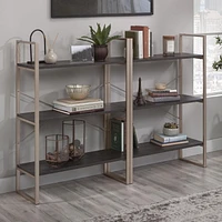 Sauder Walter Heights Bookcase, Blade Walnut, 433375