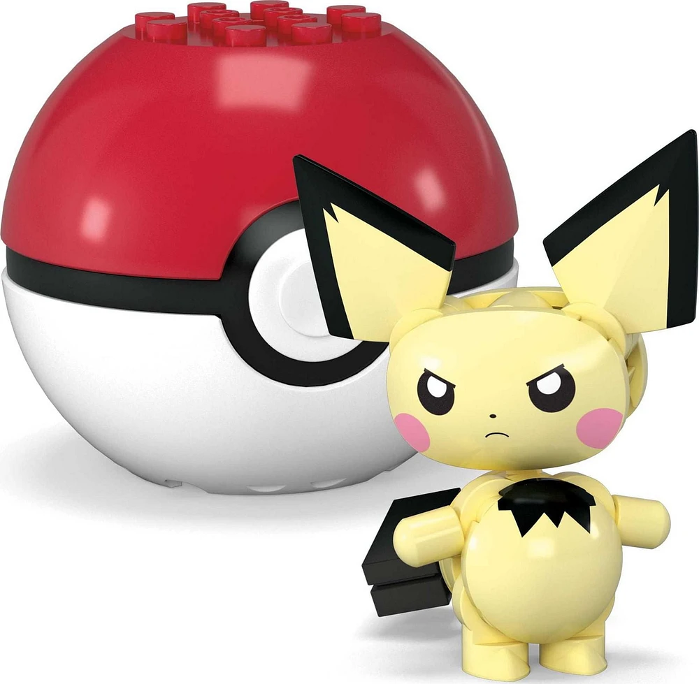 MEGA Pokémon Pichu Building Toy Kits with Action Figure (24 Pieces) for Kids