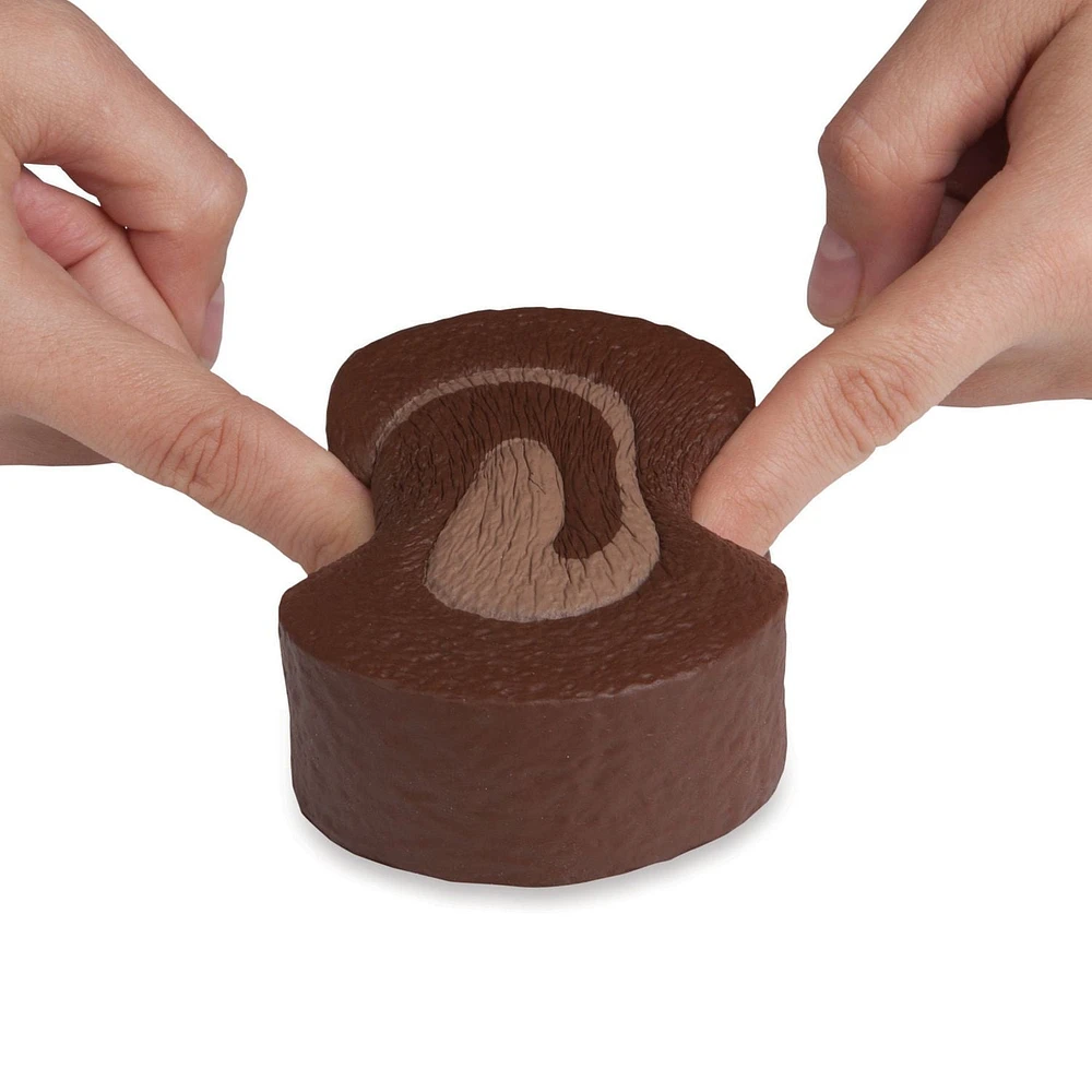 The Orb Factory Soft'n Slo Squishies Chocolate Roll Cake Doll