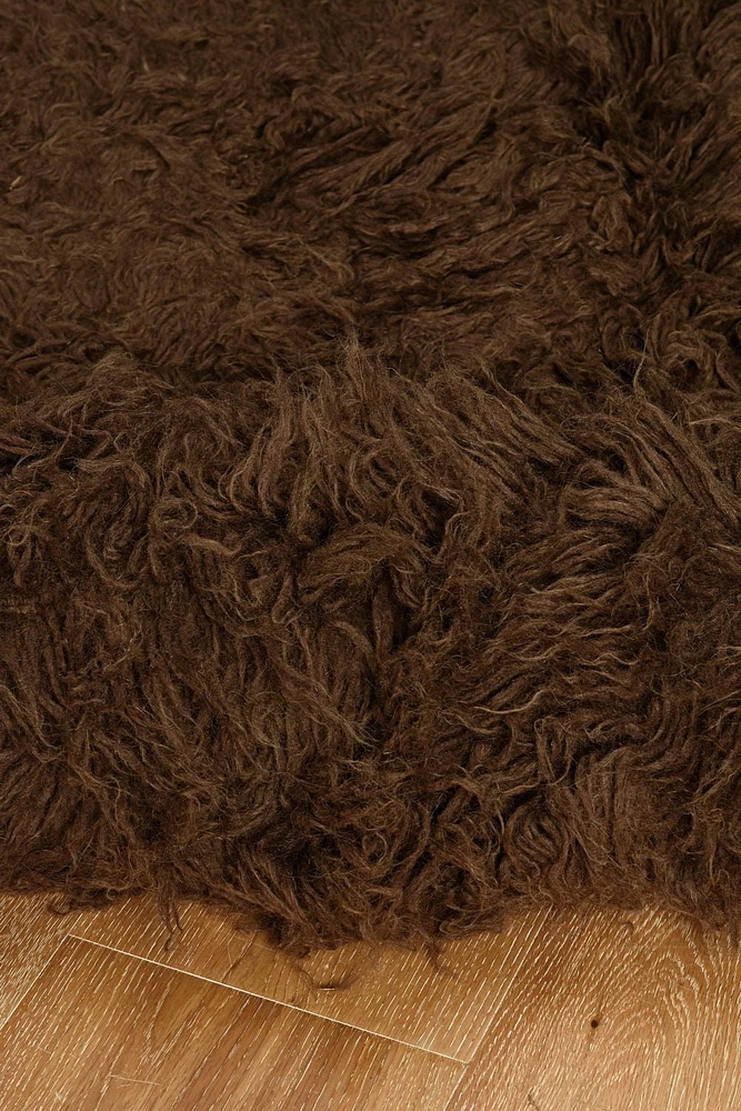 Tapis Nouveau Flokati 1400 gr de 8' x 10', Cacao