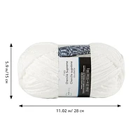 MAINSTAYS cozy white chenille yarn, Polyester 100% yarn