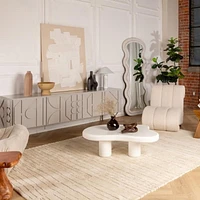 Rug Branch Tapis d'intérieur touffeté à la main moderne bohème gris beige Maya