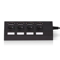 Jensen USB C à 4 Port USB A Hub - Noir