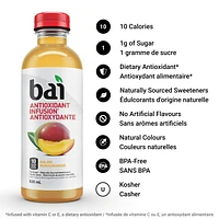 Bai Antioxidant Infusion Low Calorie Beverage, Malawi Mango, 530 mL, 530 mL