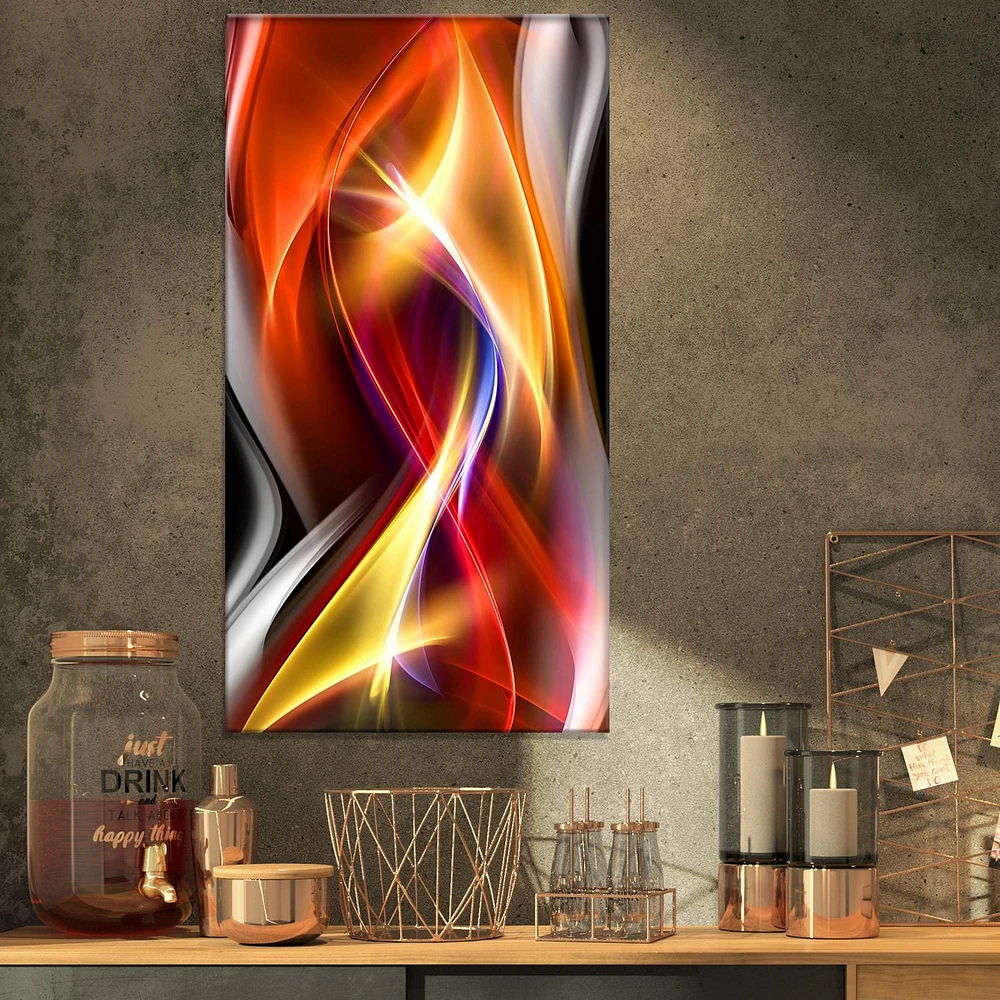 Designart Ornement Gris Art mural sur toile