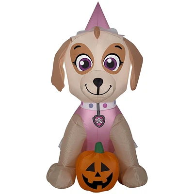 Skye gonflable d'Halloween Paw Patrol avec Jack-O'-Lantern