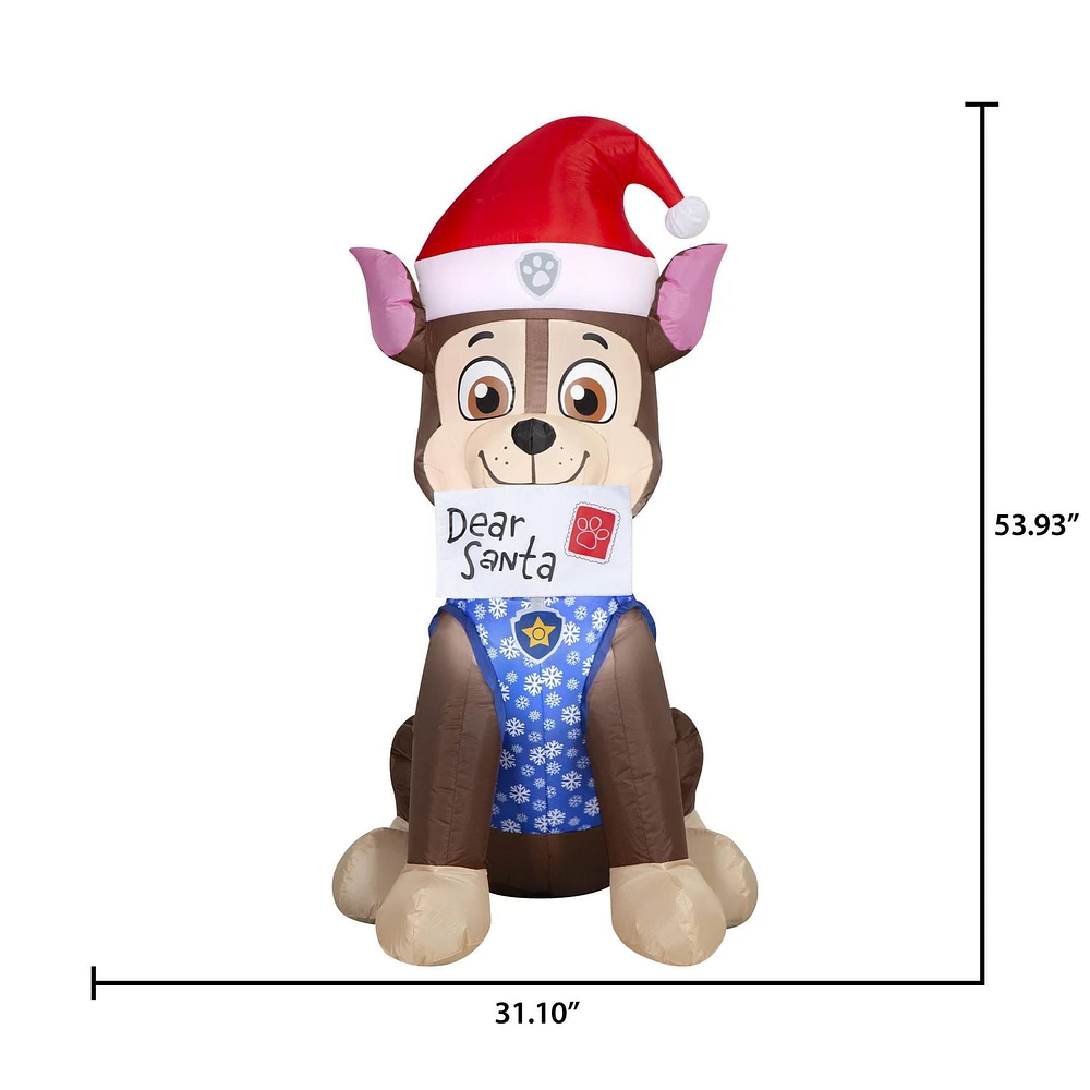 Christmas Inflatable Paw Patrol Chase with Blue Sweater and Letter to Santa