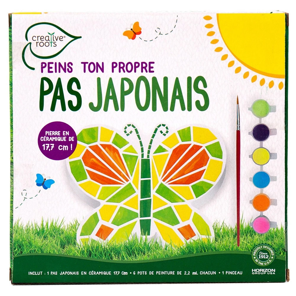 Creative Roots Peins ta propre pierre de jardin au motif de papillon
