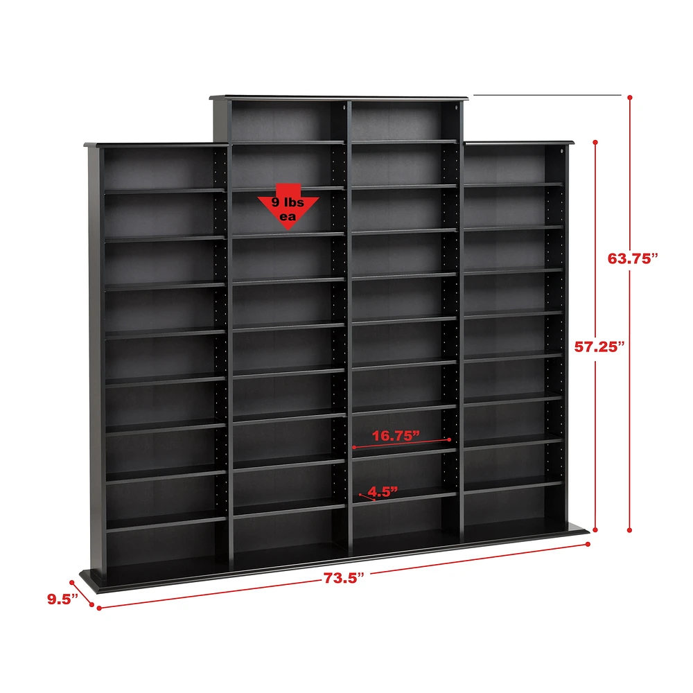 Prepac Manufactured Wood Quad Width Wall Storage