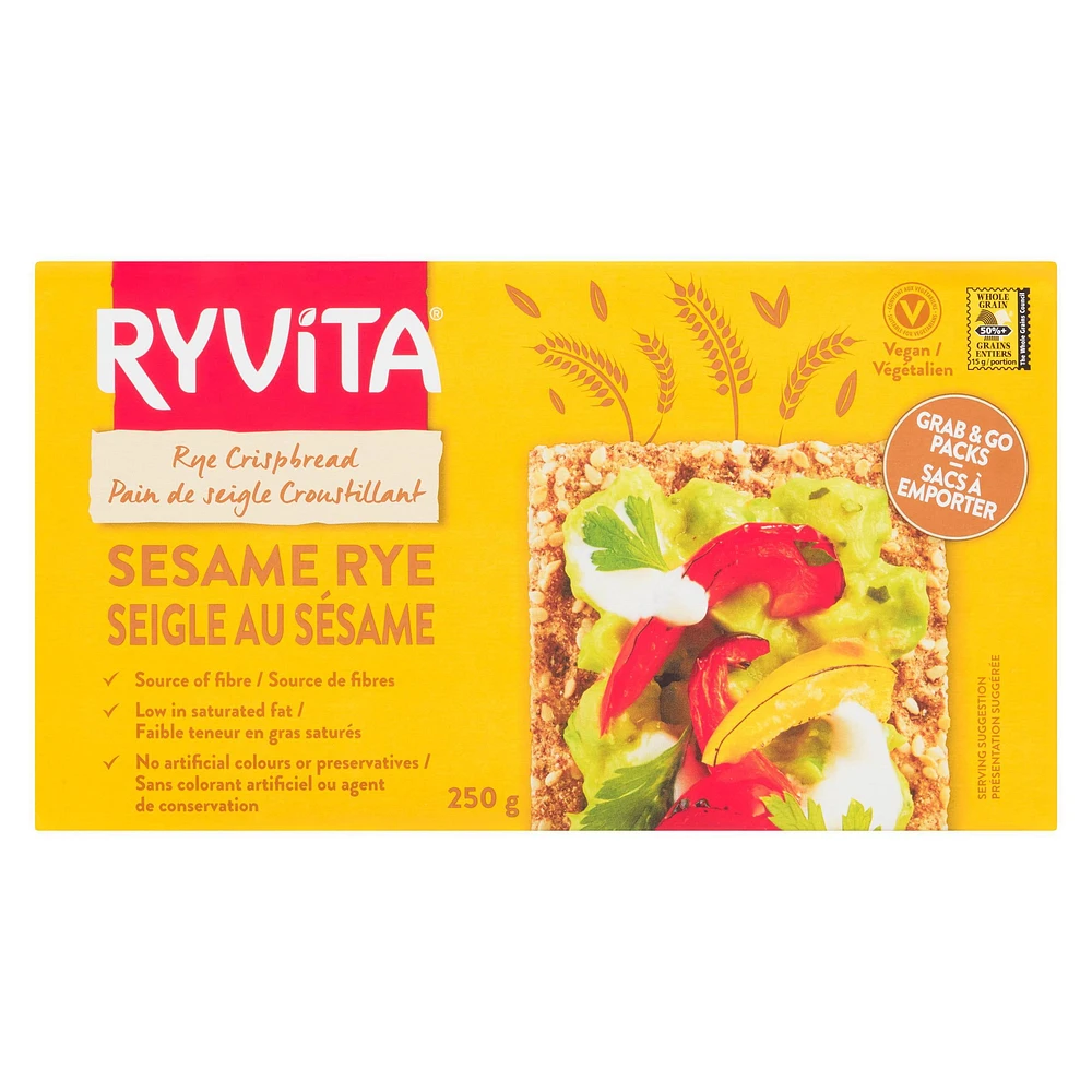 RYVITA SESAME RYE CRISPBREAD, 250GR