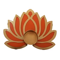 Way To Celebrate Diwali Decoration Lotus Tealight Holder Dual Tone Finish 6 inch