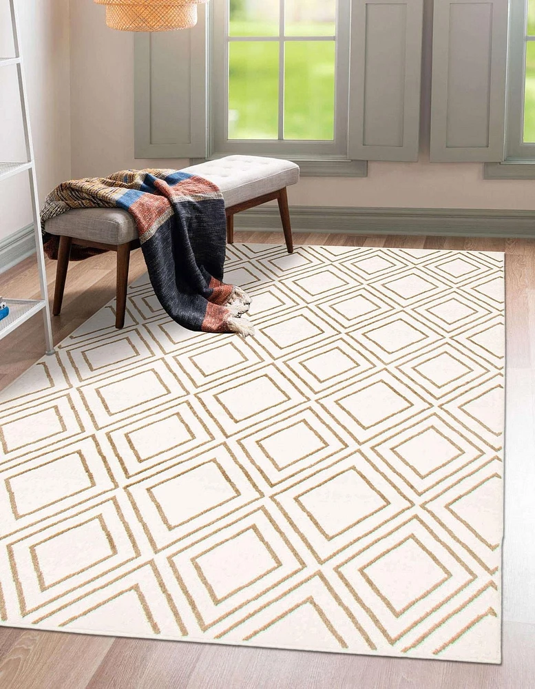 ECARPET Modern Geometric Indoor Area Rug